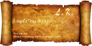 Legény Kitti névjegykártya
