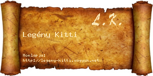 Legény Kitti névjegykártya